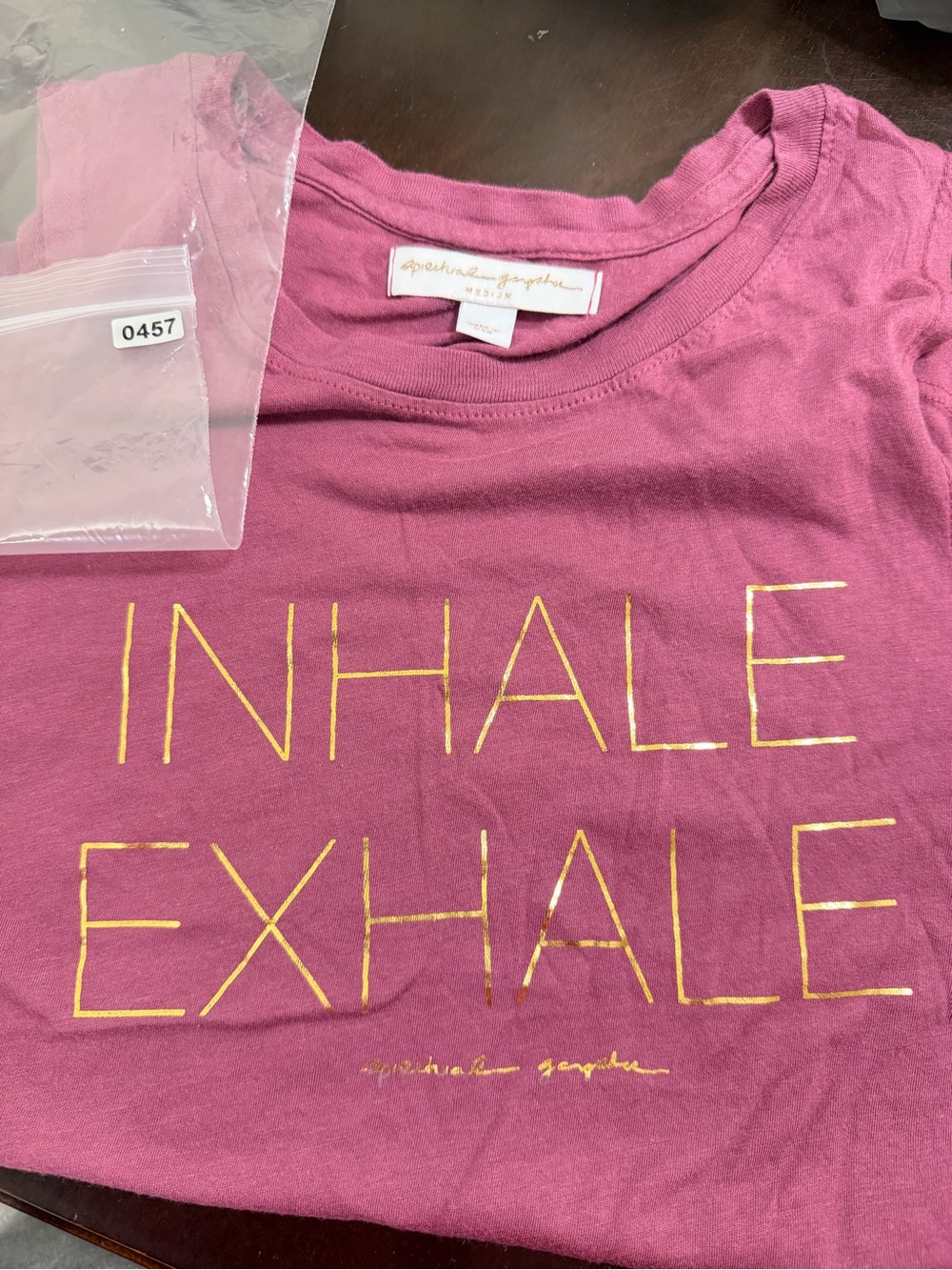 Spiritual Gangster Inhale Exhale Tank Top Women’s Size Medium Pink Yoga 0457
